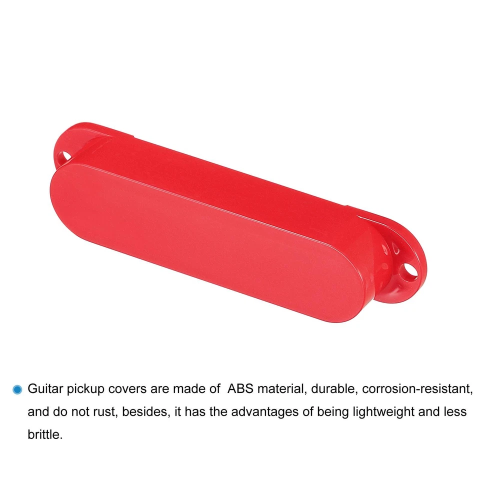 Guitare Micro Capot Bobine Fermé Coque pour Électrique Guitare Rouge 3 set - Photo 4/4