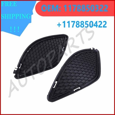 1178850322 Pair Bumper Face Bar Grilles For Mercedes-Benz W117 CLA-Class 14-16