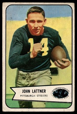 1954 Bowman John Lattner #128 Rookie Pittsburgh Steelers