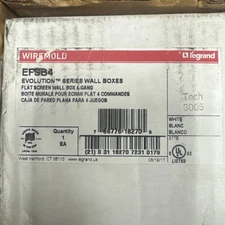 Legrand Wiremold EFSB4 Evolution Series 4-Gang Wall Box - White