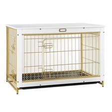 HOOBRO Dog Crate Furniture, 38.6" Large Dog Kennel Indoor, Wooden Cage with P...