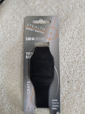 Blink Time Stealth Black Digital LED Wristwatch Loot Crate Exclusive