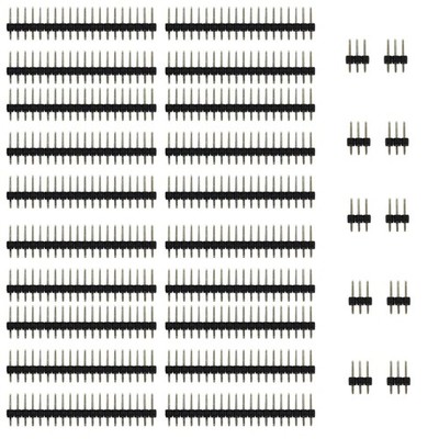 MazerPi 30 Pcs Pin Header, Header Set for Raspberry 3 x 6 x 1 cm, Black 