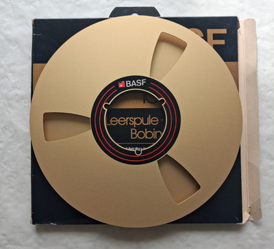 NEU! BASF 10,5 ''  26 cm Tonbandspule Gold neu in OVP (2)