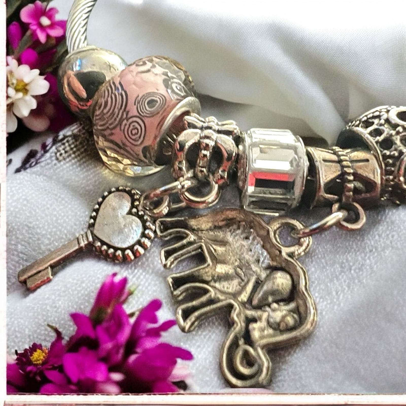 Cable Flex Bangle Adjustable Stainless Steel Silv… - image 8