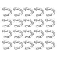200 StüCk Offene Sprungringe, 6Mm Edelstahl O-Ringe, Splint Ringe, Silber