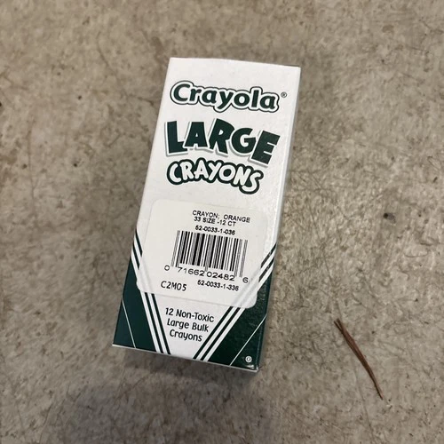 1 Dozen Crayola Large Crayons ORANGE Brand New