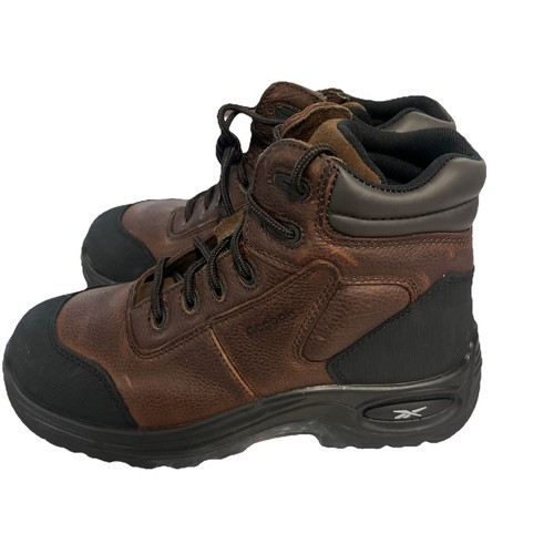 Reebok Boots Women 10 Men 8 Brown Trainex Steel Toe Non-Slip Safety Shoe Work