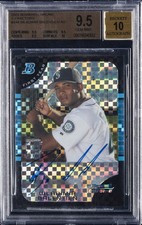 2005 BOWMAN CHROME X-FRACTORS,  AUTO #344 WLADIMIR BALENTIEN BGS 9.5