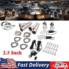 Dual Control 2.5 Electric Exhaust Valve Y Pipe Kit With Remote Switch