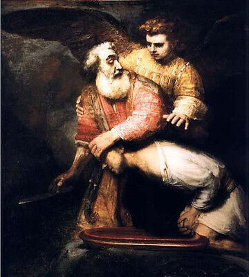 Dream-art Oil painting Rembrandt Mathew writing and Angel hand painted art St