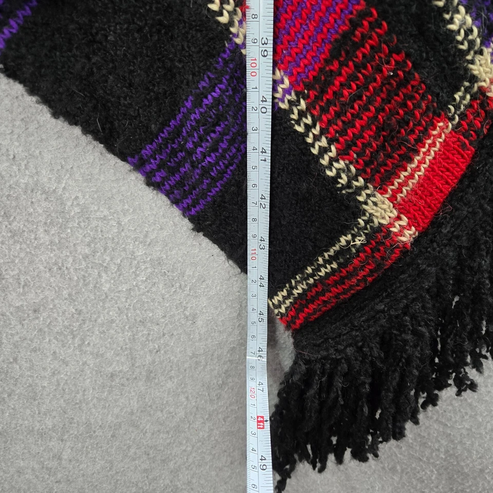 Suéter Lauren Ralph Lauren Mujer Talla Única Púrpura Búfalo Cuadros Chal Lana Foto 4 de 4