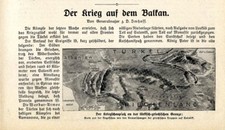 Generalmajor Imhoff: Der Krieg auf dem Balkan Wardar-Armee mit Karten von 1912