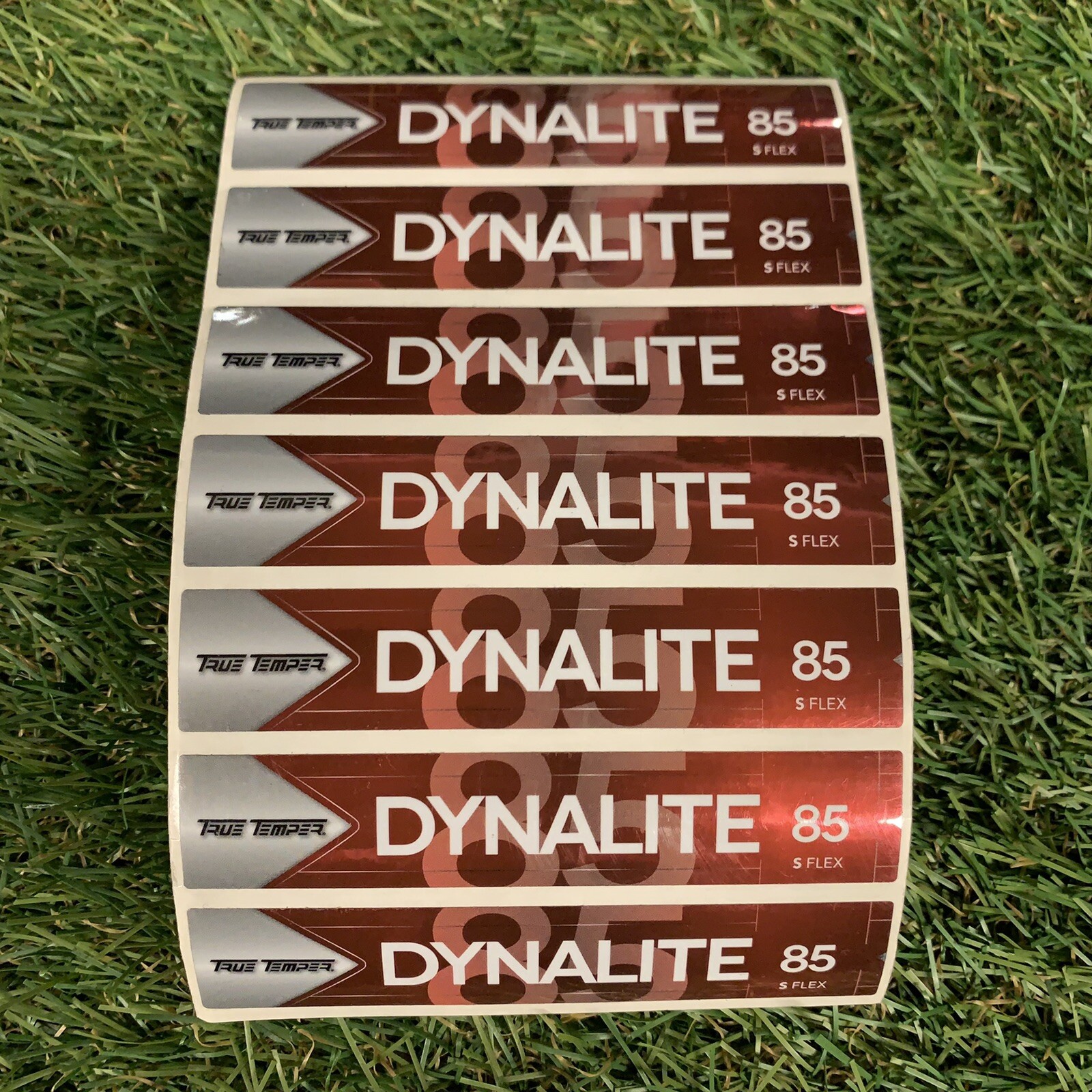 7 x True Temper Dynalite 85 Stiff Flex Iron Golf Club Shaft Labels eBay