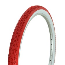 1 -Red White Wall 26 x 2.125 Beach Cruiser Bike Bicycle Tires DIAMOND GOOD