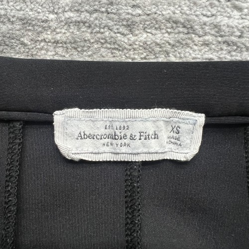 Abercrombie & Fitch Skirt Size XS Womens Tennis Ruffle Zipper Black - Picture 2 of 6