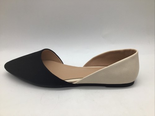 Rohb by Joyce Azria Provence D'Orsay Black/Nude 2-Tone Pointed Toe Flats Sz. 6M - Picture 2 of 16