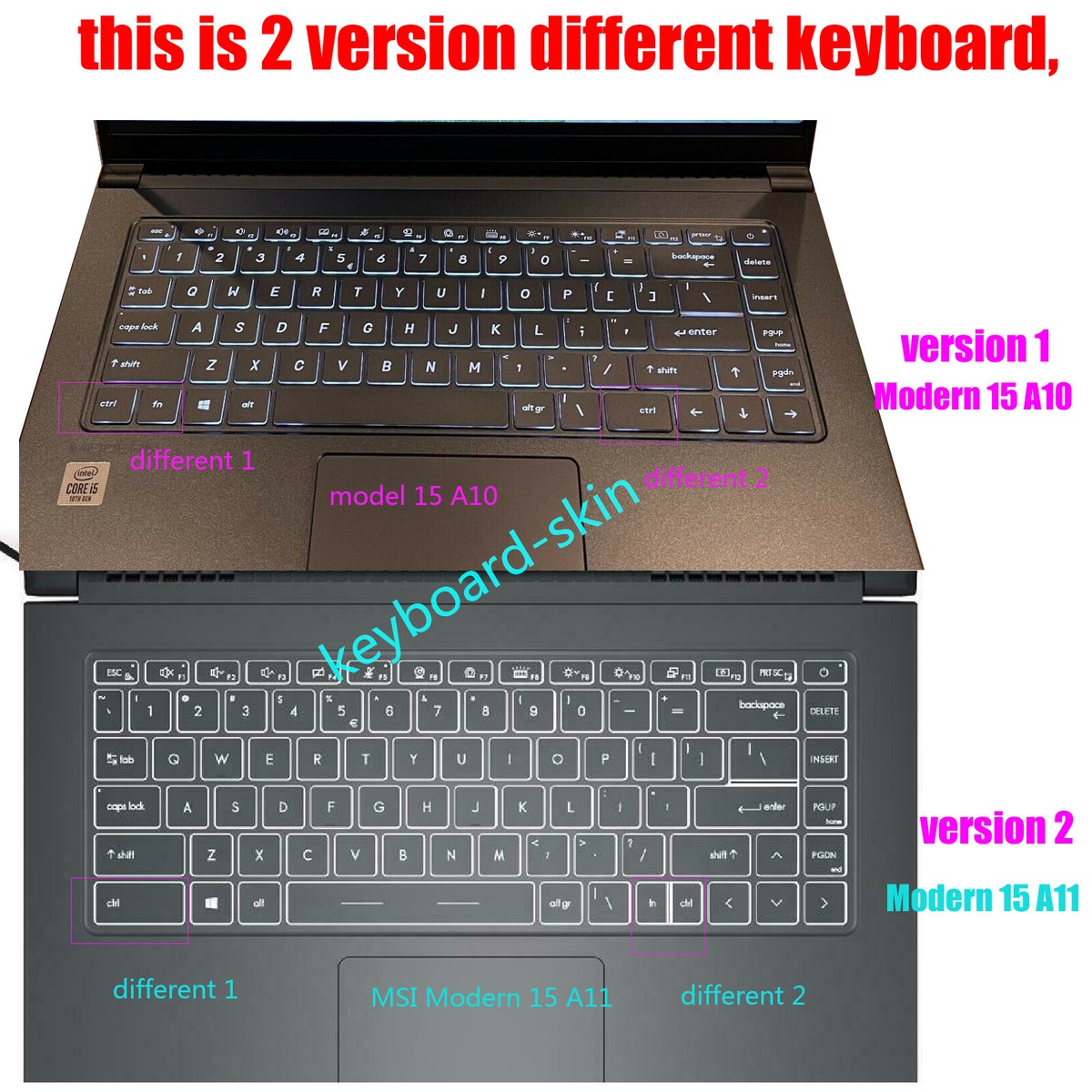 New US backlit keyboard for MSI Modern 15 A11M A11MU A11SBL MS