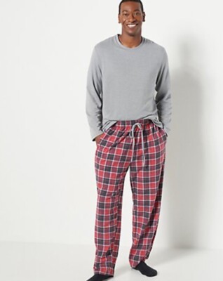 Cuddl Duds Men's Comfortwear Cozy Warmth Pajama Set Red XL A458467