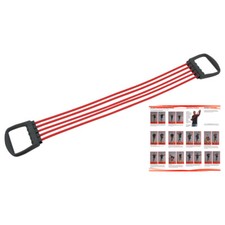 Deuser Expander Fitness Training Sport Zugfeder Widerstand 15-75 kg, rot