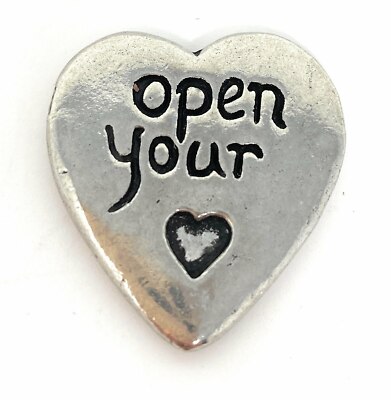 Basic Spirit Heart shape/Open your heart Pocket Token (Coin) Handcrafted Pewter 