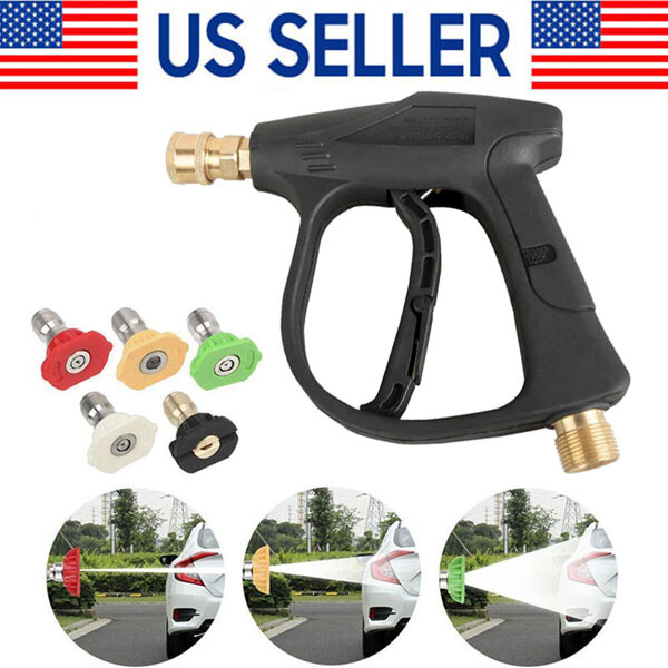1/4 Inch 4000 PSI Pressure Washer Gun with Foam Spray and 5 Nozzles  