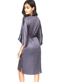 Victoria's Secret Very Sexy Satin Kimono Robe Dark Gray Size XS/S NWT