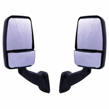 2025 Deluxe Heated Remote / Manual Mirror Assembly Black Velvac Pair 