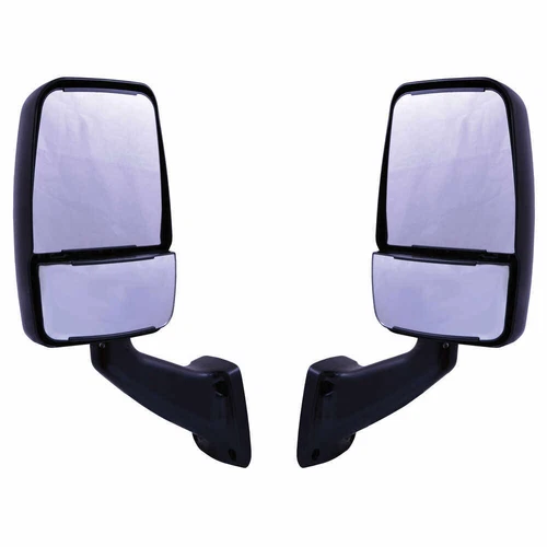 2025 Deluxe Heated Remote / Manual Mirror Assembly Black Velvac Pair 
