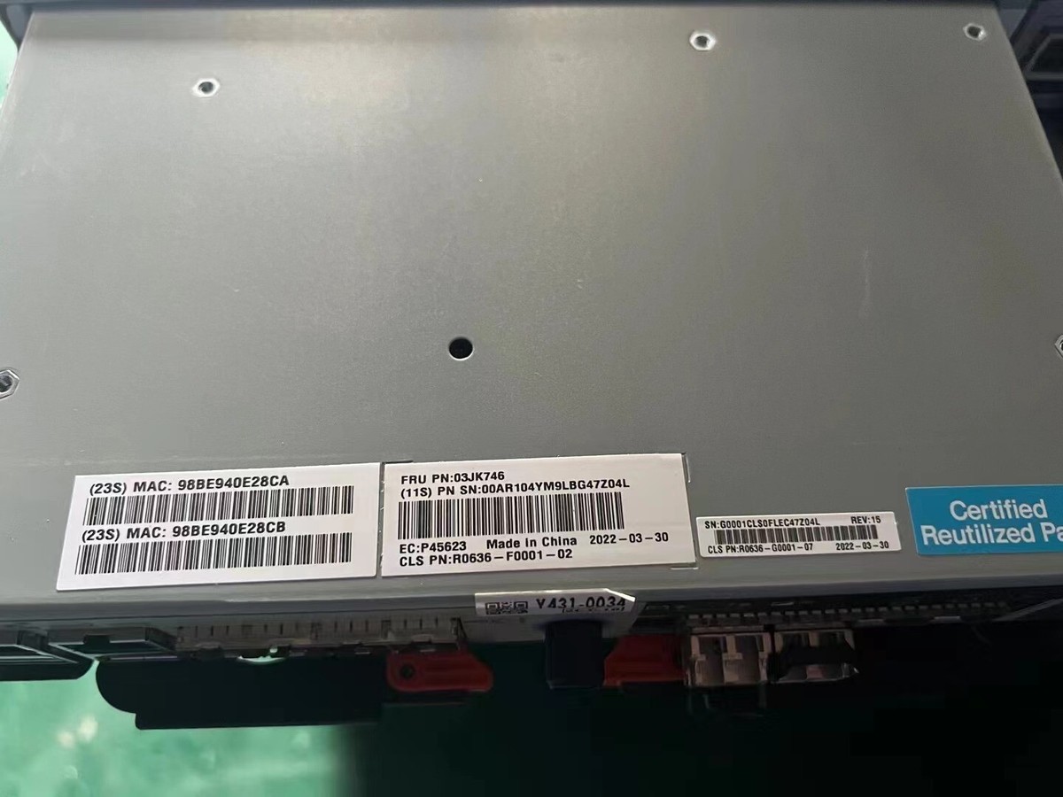 03JK747 00AR104 00JK746 IBM V3700 Controller Tested & Fast