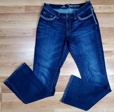 Lee Platinum Label Barely Bootcut, Women Sz 32 x 30, Denim Jeans Deep Slender