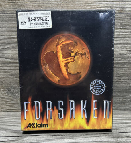 Factory Sealed Vintage Big Box PC game FORSAKEN CD ROM Windows 95 Acclaim 1997