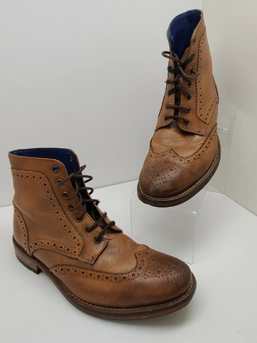 Ted Baker Sealls 2 Brown Tan Leather Wingcap Lug Sole Brogues