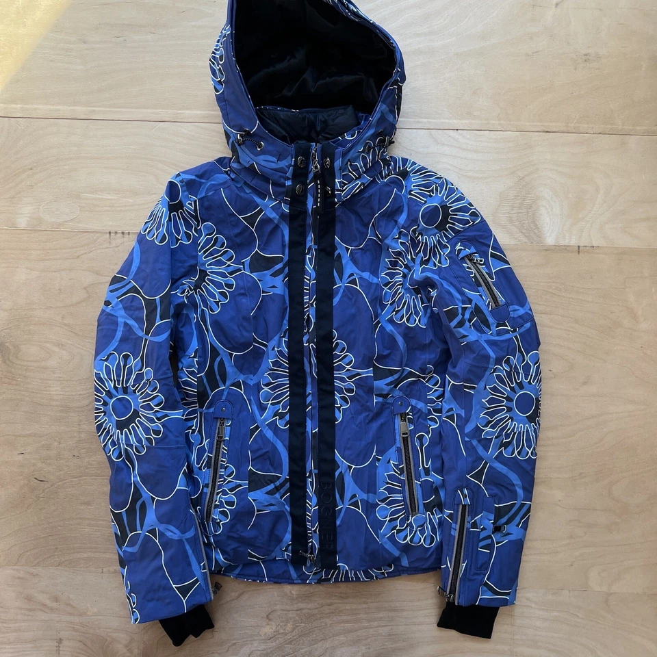 Chaqueta de esquí Bogner Tula T para mujer 4 azul invierno con capucha prendas exteriores aisladas Foto 2 de 4