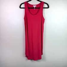 Leith Womens Coral Crewneck Sleeveless Tank Shift Dress Size S