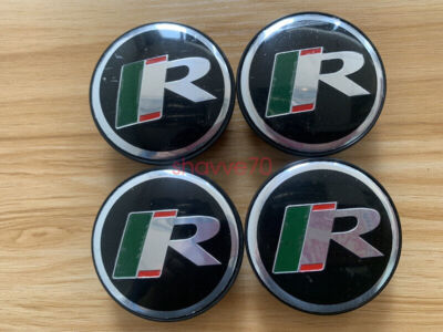 4Pcs R Emblem Alloy Car Wheel Center Hub Caps Badge 58MM Fit For JAGUAR XF XFRXJ