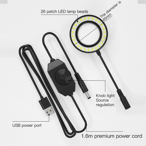 MaAnt Mikroskop LED Lampe staubfrei Anti-Rauch Öl Rauch Licht Quelle Ring Adapter - Bild 4 von 12