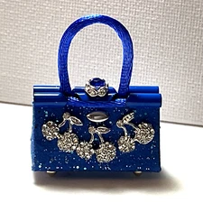 Barbie Doll OOAK Purse Blue Bag For 11” Fashion Dolls Designed by ‘Bee