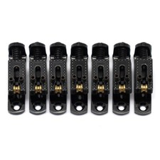 Pack of 7 Electric Guitar Roller Individual Bridge Separate Saddle Bridge Black