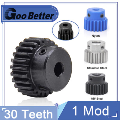 1 Modulus 30 Teeth Spur Gears Transmission Motor Gear Bore 4mm-17mm Pitch 3.14mm