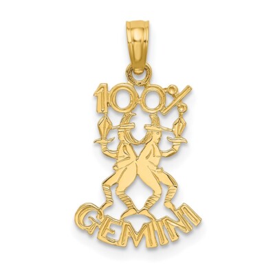 10K Gelbgold 100% Zwillinge Anhänger