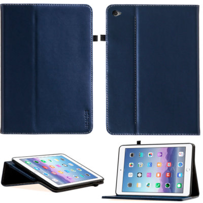 Premium Leather Cover Apple iPad Mini 5 2019 Tablet Protective Case Pouch Blue