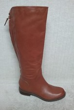 NINE WEST -CONTIGUA -Women's Tall High Brown COGNAC Leather Riding Boots -Size 5