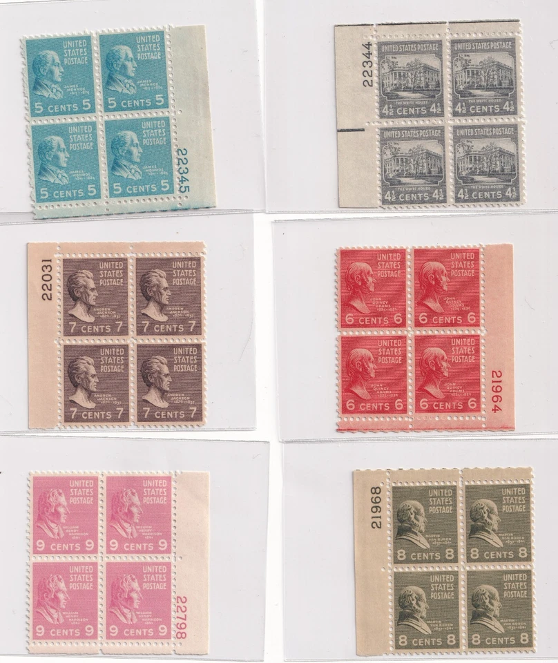 1938 Prexies Plate Blocks – 29 Mixed Mint MNH/MLH – Full Set – See All Scans - Image 3 of 4