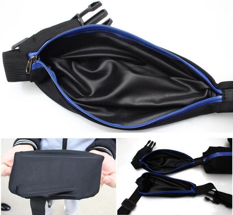 Sacoche Banane Double Poche - Noire, Universelle, Neuf Sous Emballage D'origine