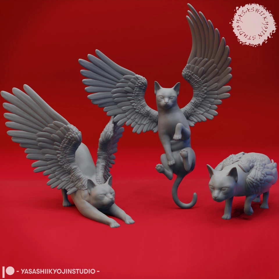 YASASHII KYOJIN STUDIO Tressym - 32/54mm Miniature for Tabletop RPGs (DnD, D&D, Pathfinder)