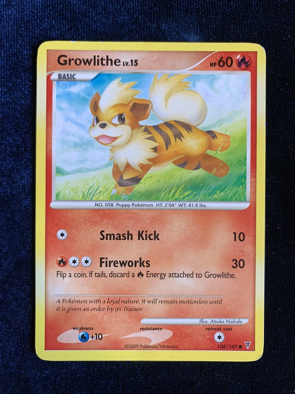 Growlithe 108/147 Supreme Victor Regular   VLP/EX