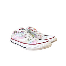 Converse All Star Low-Top White Youth Size 3 US 3J256 Girls Casual Rainbow Color