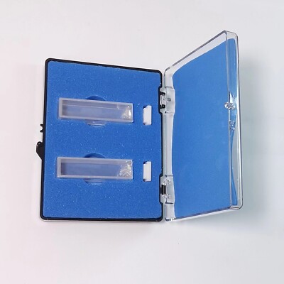 2pcs Quartz Fluorescence Cuvette 10mm Four-Sided Light Path UV transmission