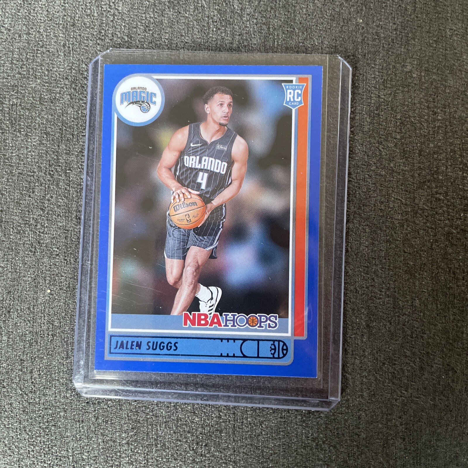 2021-22 Panini Hoops NBA Blue Parallel 210 Jalen Suggs RC Orlando Magic